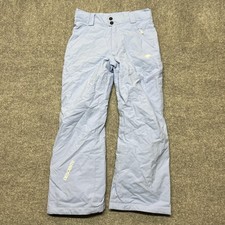 Descente Ski Pants Youth 12 Blue Insulated Fleece Lined Adjustable Winter Snow