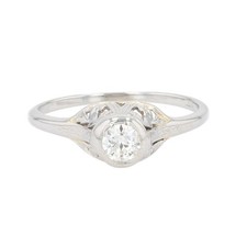 .26ct Round Cut Diamond Solitaire Engagement Ring 18k White Gold Size 6.5