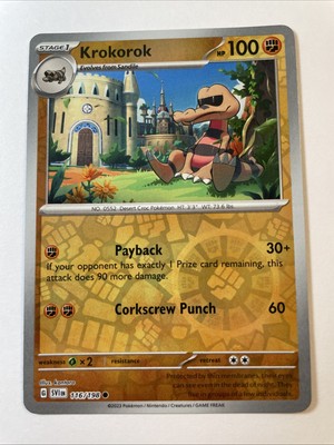 Krokorok 116/198 - Sv01: Scarlet & Violet Base Set Reverse Holo (NM)