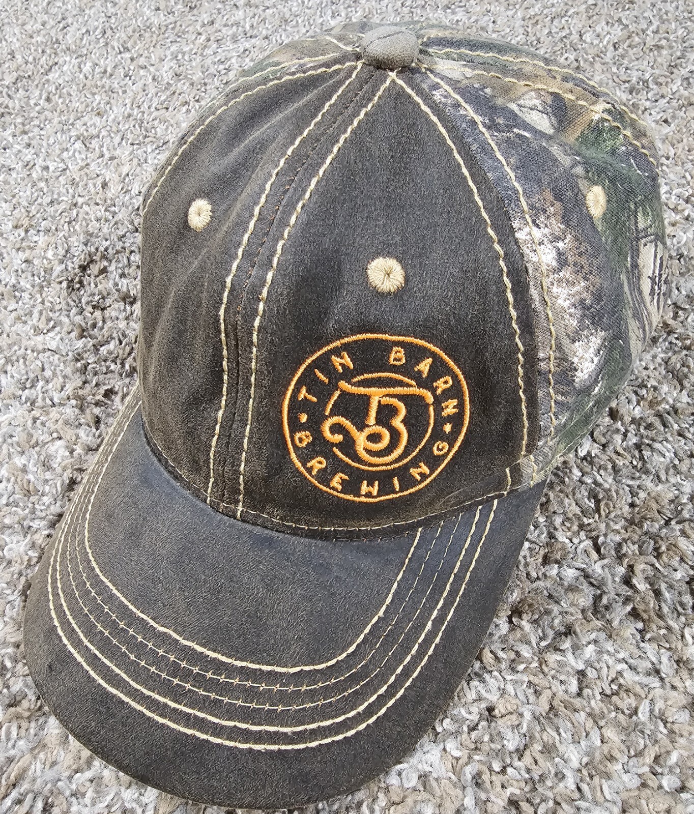 Tin Barn Brewing Realtree camo strapback hat