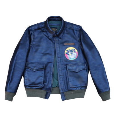 Men's A2 Bomber Jacket Full Grain Teacore Cowhide Classic Genuine Leather Jacket