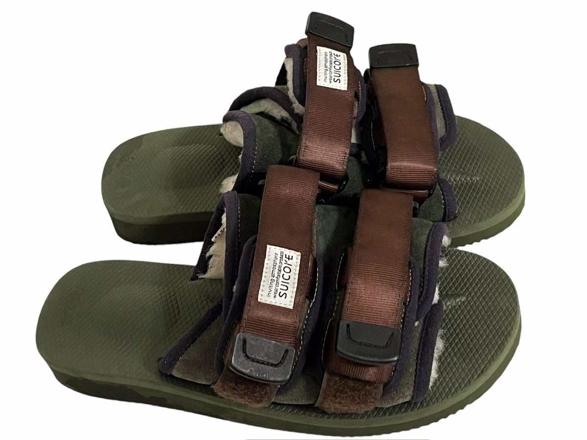 Suicoke MOTO Cab Slide Sandal Men's size 5 Women's 7 Olive Green