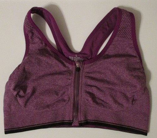 Lot of 3 Women's Front Zip Racer Back Sports Bras Yoga (Large) - Picture 31 of 43