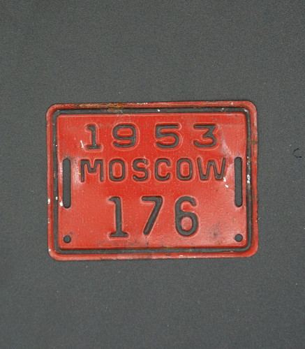 1953  MOSCOW  IDAHO  Bicycle License Plate Tag # 176
