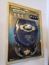 Audiophase CD Player CD313B Blue  Remote Control  Headphones New