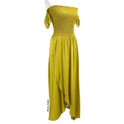Young Fabulous & Broke Frida Maxi Dress Women Xs Mustard Yellow