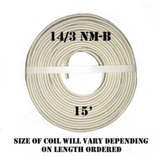 14/3 NM-B x 15' Southwire "Romex®" Electrical Cable