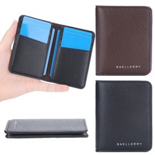 Slim Mens Card Wallet Leather ID Card Purse Card Holder Front Pocket Card Case