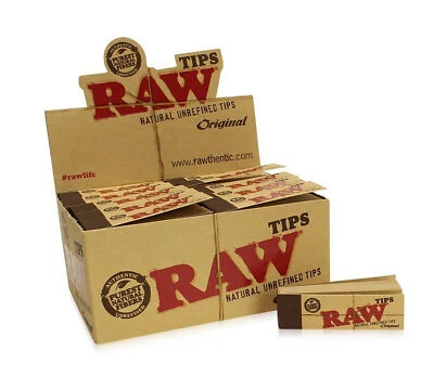 RAW Rolling Paper Smoking Chlorine Free Roach Roaches Book Filter Tips