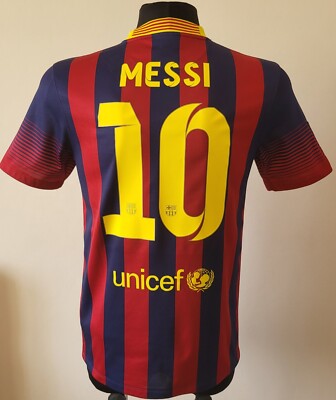 Barcelona 2013 - 2014 Home football Nike shirt #10 Messi size