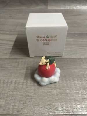 Disney Lenox Classic Pooh Ferkel auf Ballon Figur Fingerhut Sammlung Originalverpackt