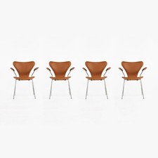 1969 Arne Jacobsen Fritz Hansen Series 7 Armchair Handstiched Leather 4-12 Avail