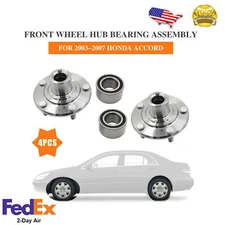 Pair(2)Front Wheel Hub & Bearing Set Fits 03-07 Honda Accord 2.4L Automatic 4CYL