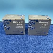2x Pelikan 4001 Bottled Ink - Royal Blue - 62.5ml - 329136 - New in Box