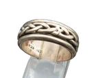 MEXICO 925 Silver  Vintage Braided Spinner Fidget Band Ring Sz 8  RG24888