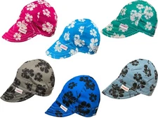 New 1 Comeaux Caps Welding Welders Hat Reversible Hawaiian Flower Print