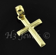 14k solid yellow gold cross pendant  3568 0.70 grams h3jewels