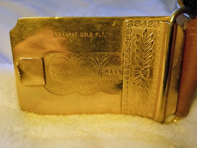Vintage Gold Plated Belt Buckle Vintage End Bar Belt Buckle, Round, Gold, Art Deco, Unique  main image 2