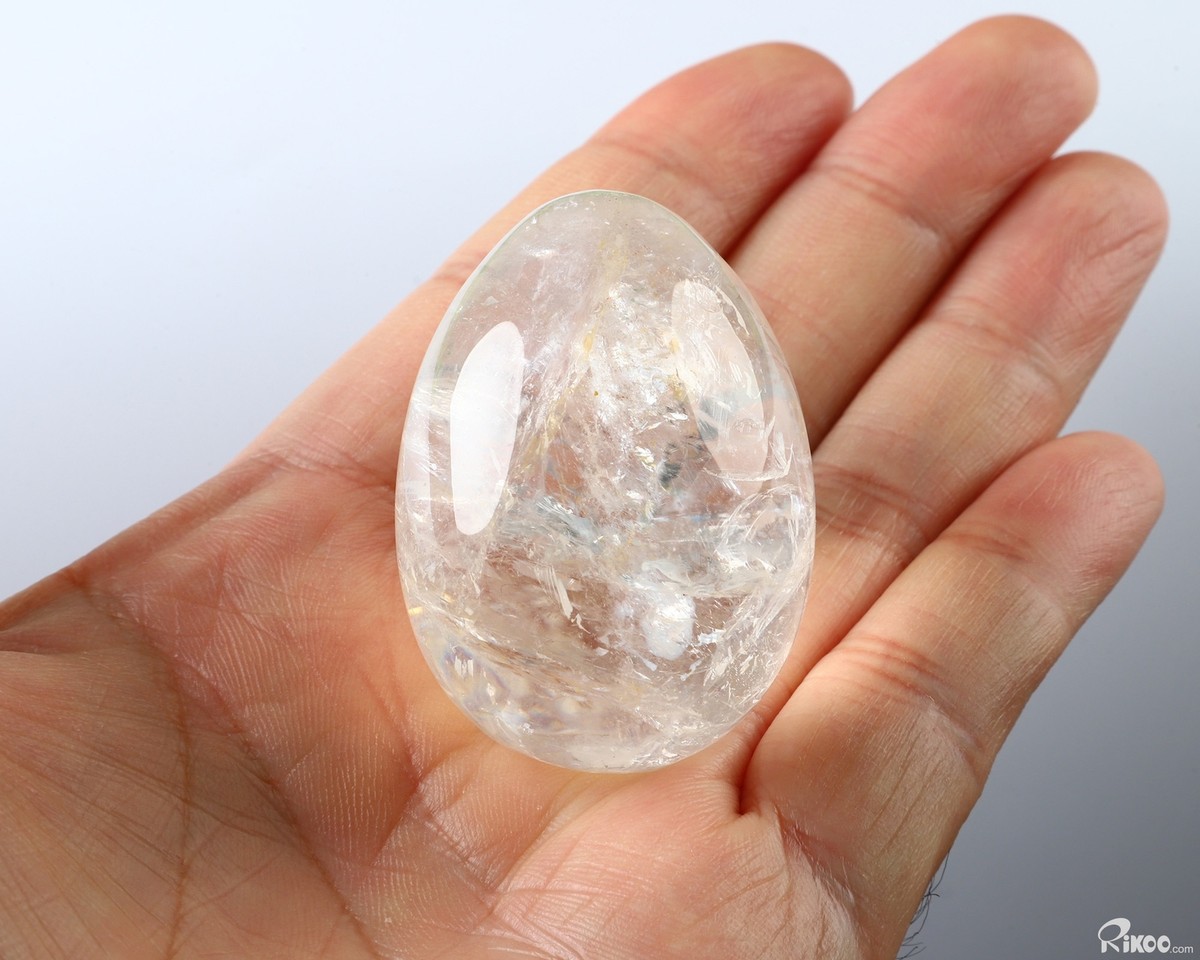 Quartz Rock Crystal Hand Carved Crystal Egg, Crystal Healing
