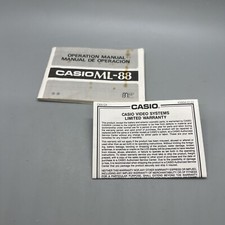 Manual Japan Casio ML-88 Instruction Calculator Pamphlet Electronic