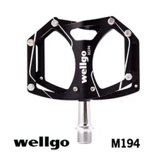 Wellgo M194 9/16" MTB  Alloy Pedals -  Black