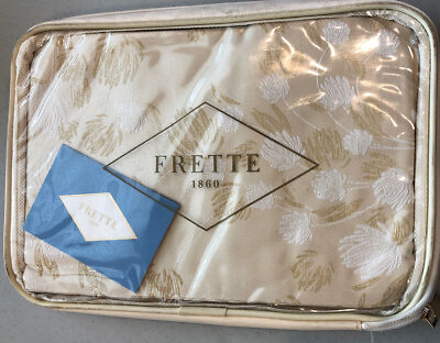 One FRETTE King Sham Cardo Arredo Khaki Gold Brand New FF Pristine Italy