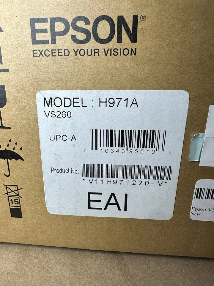 Epson VS260 3-Chip 3LCD XGA Projector, 3,300 Lumens Color Brightness HDMI - Image 2 of 4