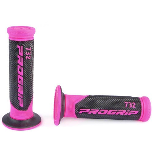 Par De Puños PRO GRIP 732 Para Moto, Scooter O Enduro - Color Rosa | 344105B