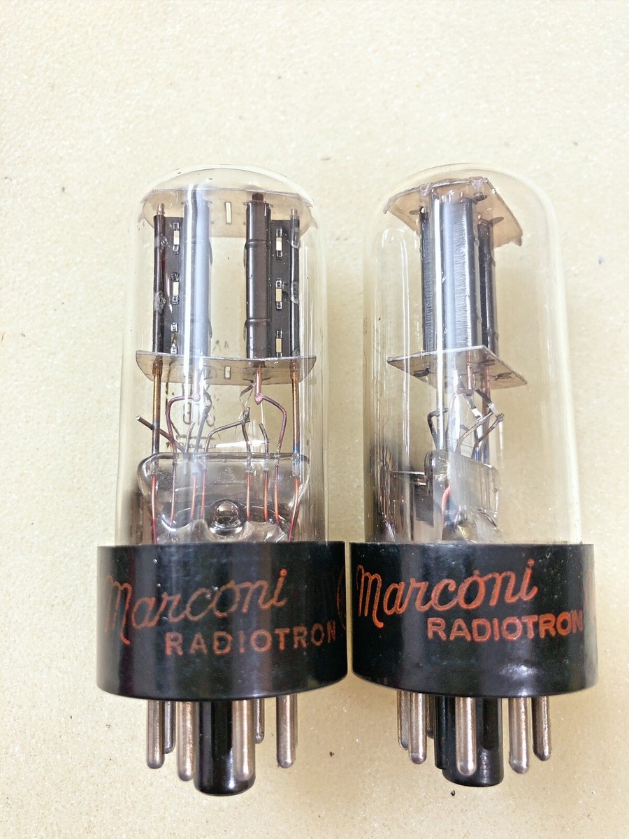 Marconi 6SN7 5692 6SN7GT Copper Rods 3 Holes Excellent Testing