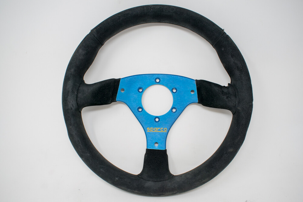JDM Sparco 3 Spoke Steering Wheel w/ Prodrive Horn Button