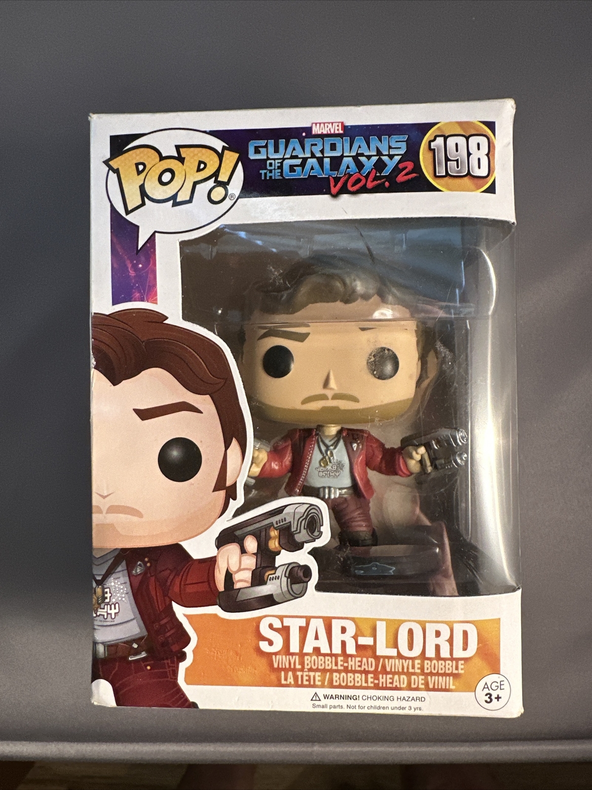 Funko Pop! Marvel Guardians Of The Galaxy Masked Star-Lord Chase 198 Damaged Box
