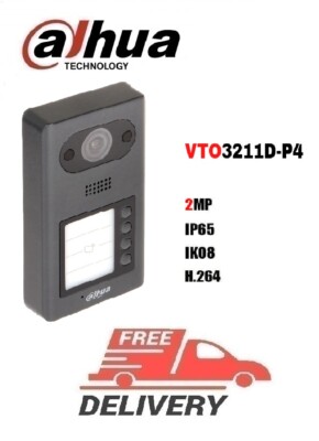 Dahua VTO3211D-P4 IP Video Sprechanlage 4 Tasten Außenstation mit PoE