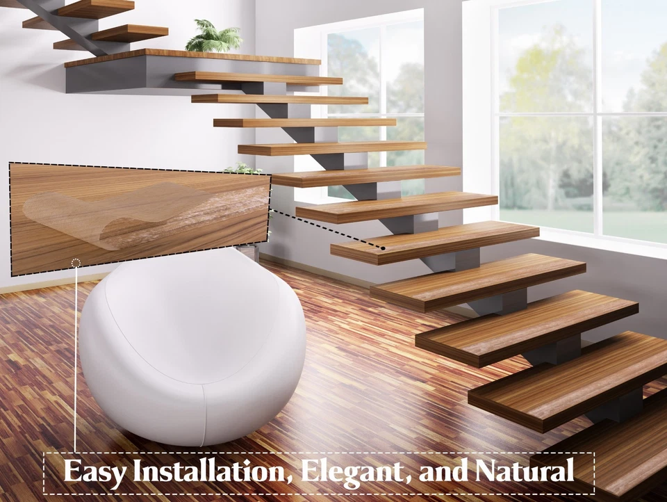 A1 Gear Clear Stair Treads - (15 Pack) Pre Cut Anti Slip Tape w/ Roller & eBook - Image 4 of 4