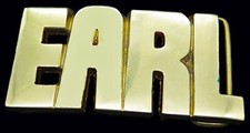 Earl Name Brass ROC Vintage Belt Buckle