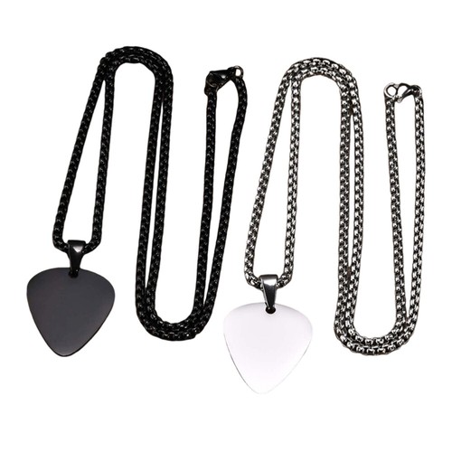 2 Pcs Guitar Pick Picks Locket Necklace for Men Gift Man eBay
