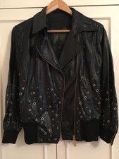 Patrizia Pepe Leather Biker Jacket With Studs Exclusive *
