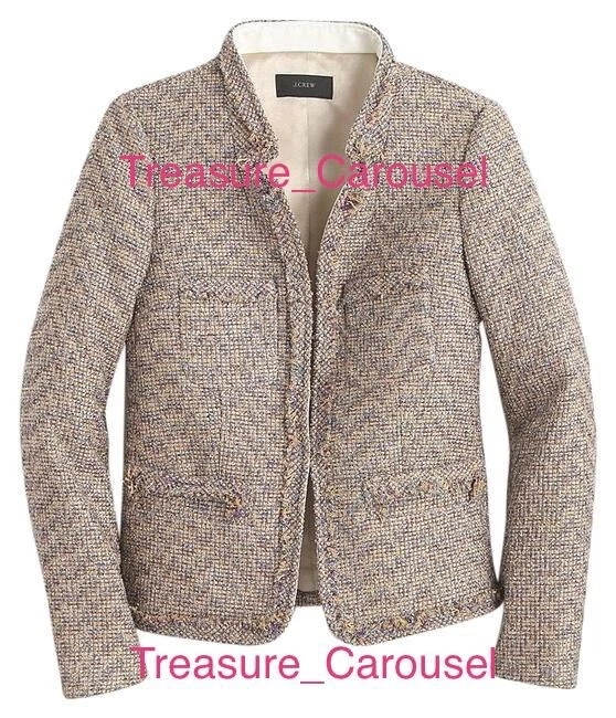J crew metallic tweed best sale jacket
