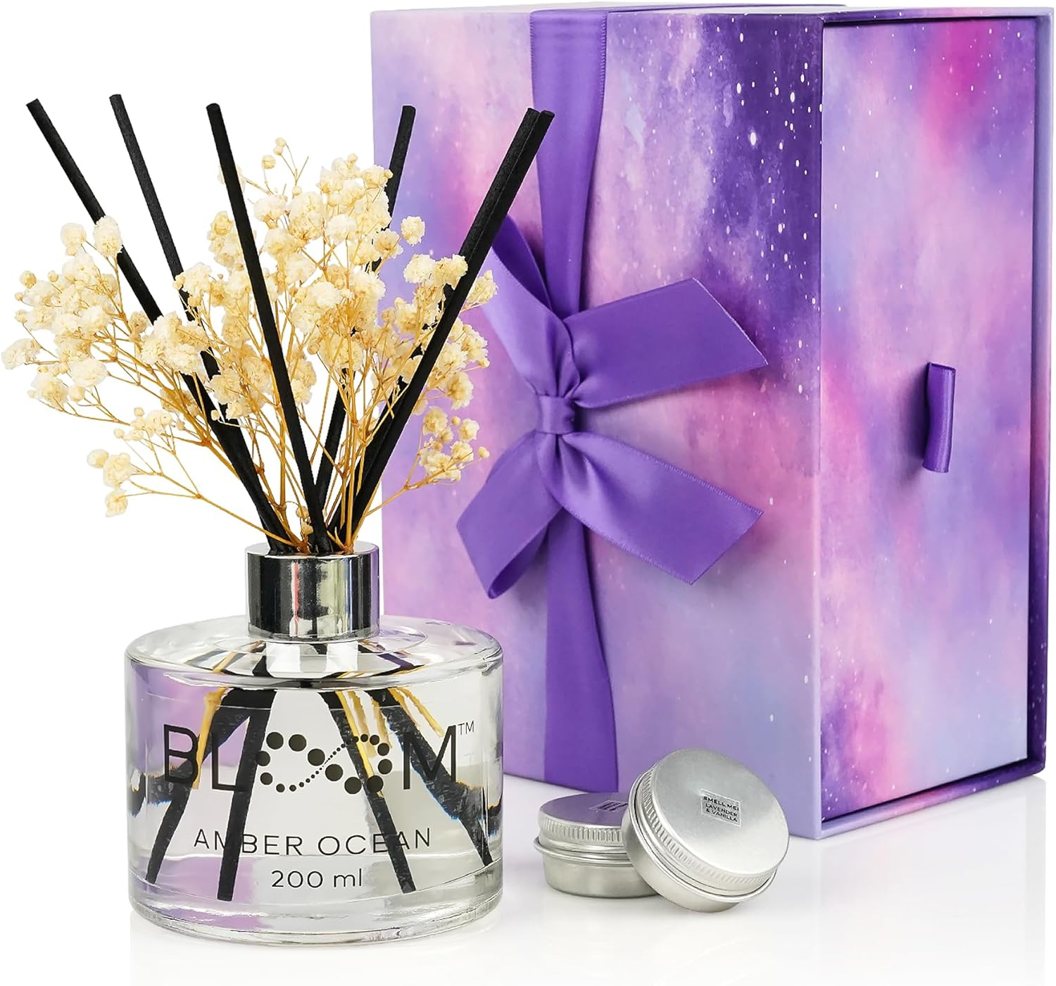Oil Sticks Diffuser Decor Set - Gift Ready 6.7 Oz - Lavender & Vanilla Scent