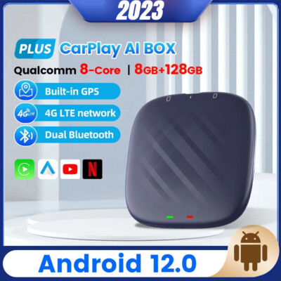 For Audi Toyota 8+128G Android 12 Wireless Carplay AI Box Android Auto Adapter