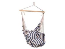 Garden Pleasure Fauteuil suspendu TOBAGO avec 2 coussins bleu blanc *NEUF*