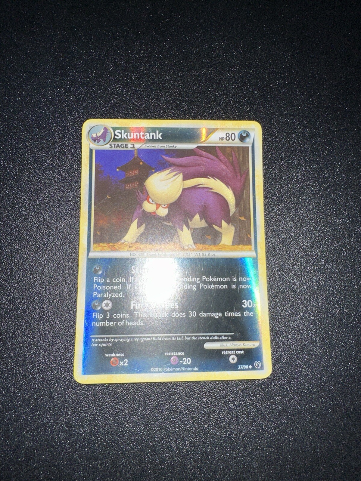 Pokémon TCG Skuntank 37/90 HGSS Undaunted Reverse Holo NM/LP