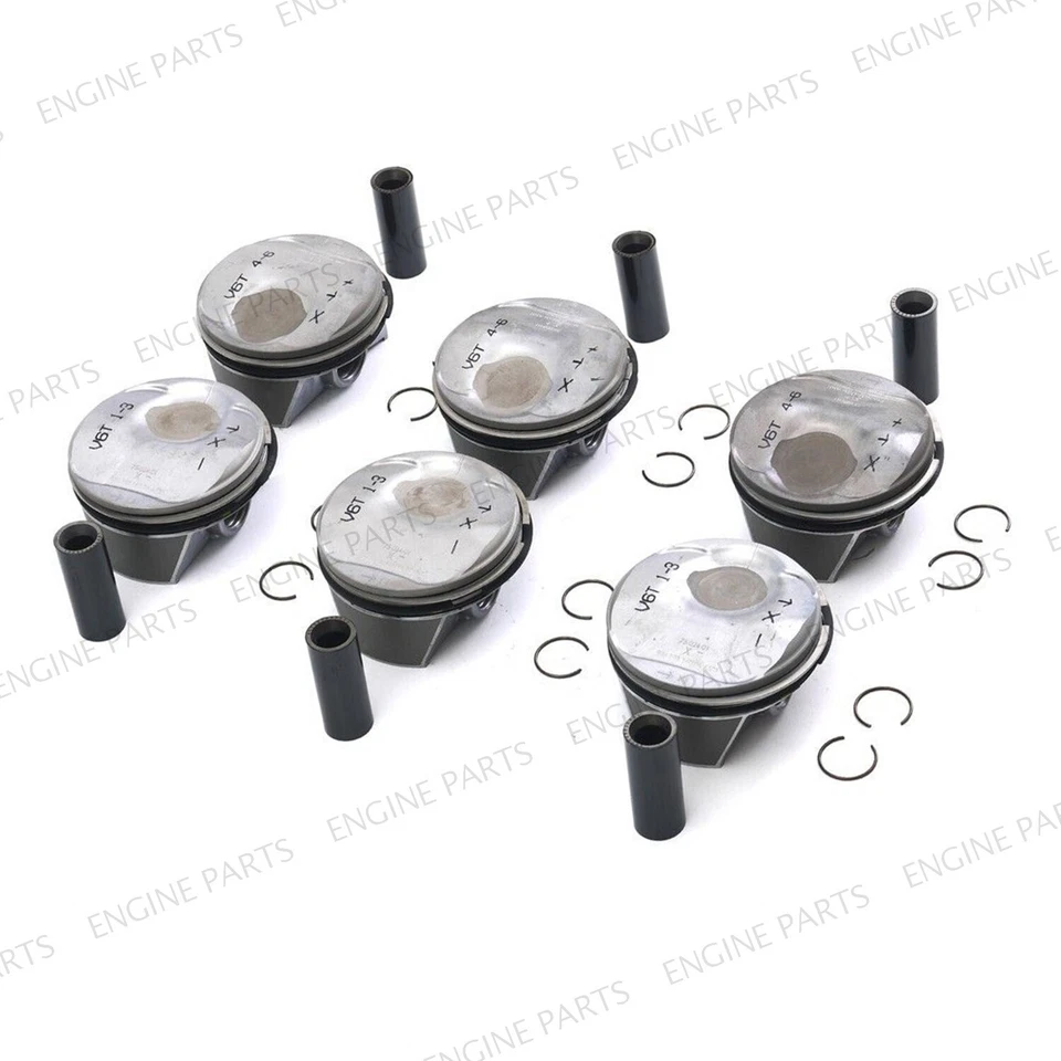 6Pcs Pistons & Rings Set For Porsche Macan Panamera S 4S 3.0T V6 Turbo 970 95B — 第 2/4 张图片