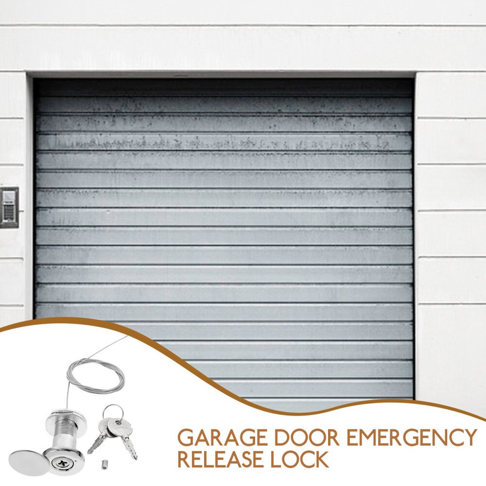 Angoily Garage Door Release Lock Pull Cord Flap High Grade Steel Wire