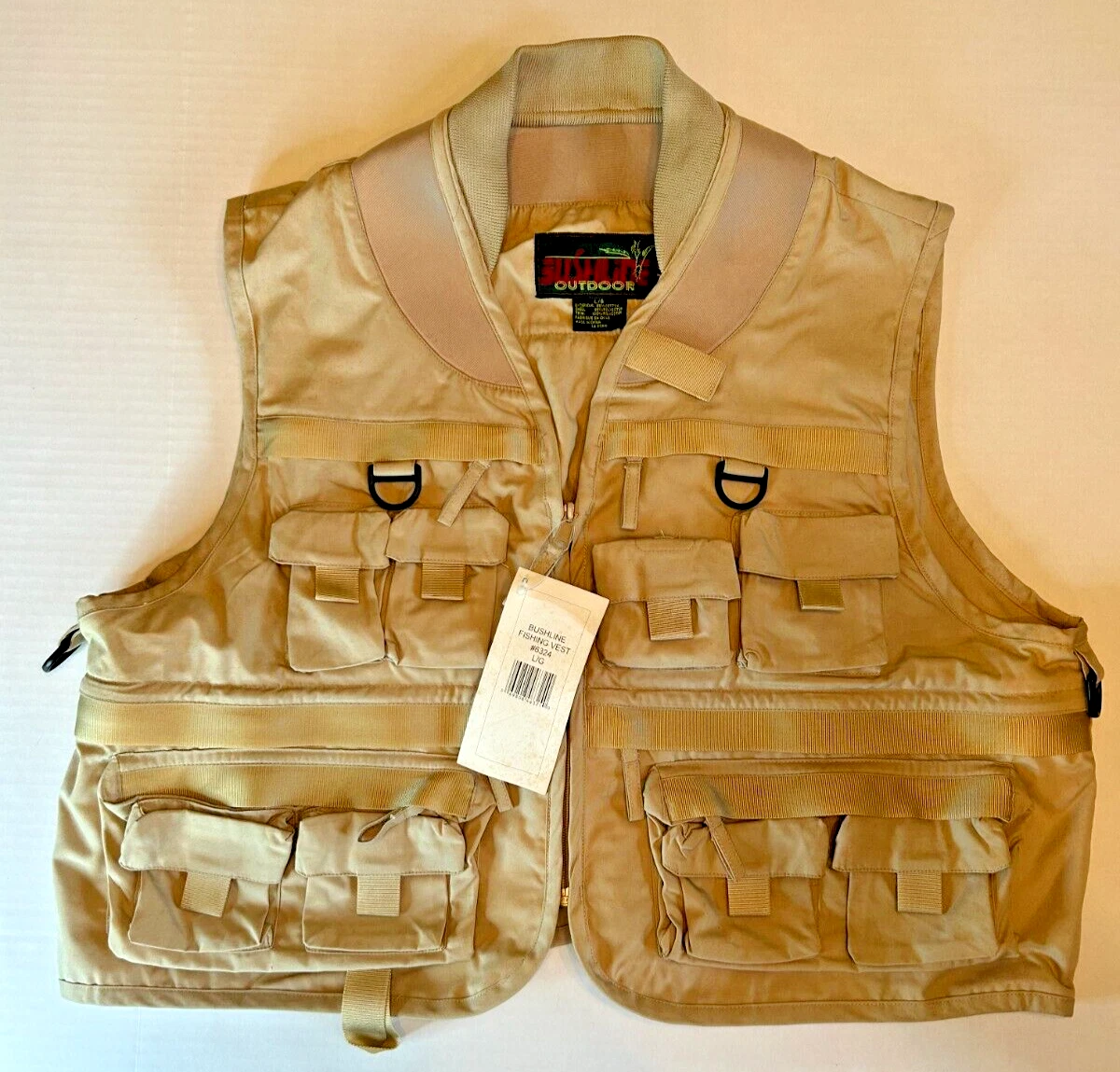 Bushline Outdoor Fishing Vest Utility Multi Pocket Zipper Size Large New w/Tags
Opens in a new windo