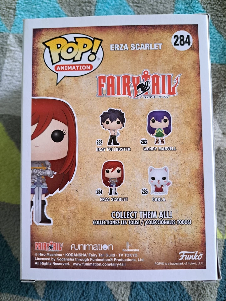 Erza Scarlet Pop 284 - Fairy Tail Funko Pop! Vinilo abovedado 2017- RARO+ Protector Foto 4 de 4
