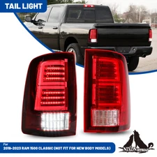LED Tail Lights For 2010-2018 Dodge Ram 1500/2500/3500 Black Red Replace Lamps