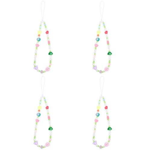 4 PCS Contrast Color Beaded Lanyard Miss Mobile Phone Decoration - Zdjęcie 3 z 12
