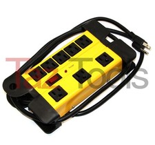 8-Outlet Power Strip Surge Protector w Metal Housing Charging Station Electronic