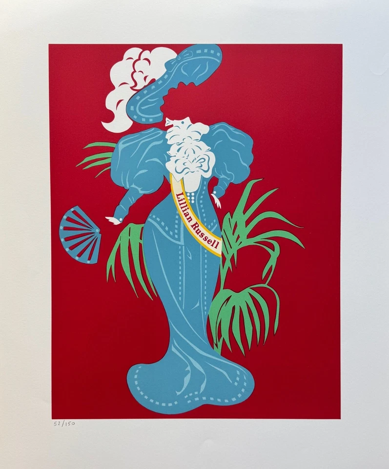 Robert Indiana LILLIAN RUSSELL 1977 Edición Limitada Litografía MADRE DE TODOS NOSOTROS Foto 2 de 4