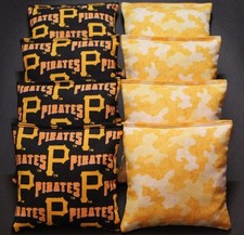 CORNHOLE BEANBAGS made w PITTSBURGH PIRATES Fabric ACA Reg Bags